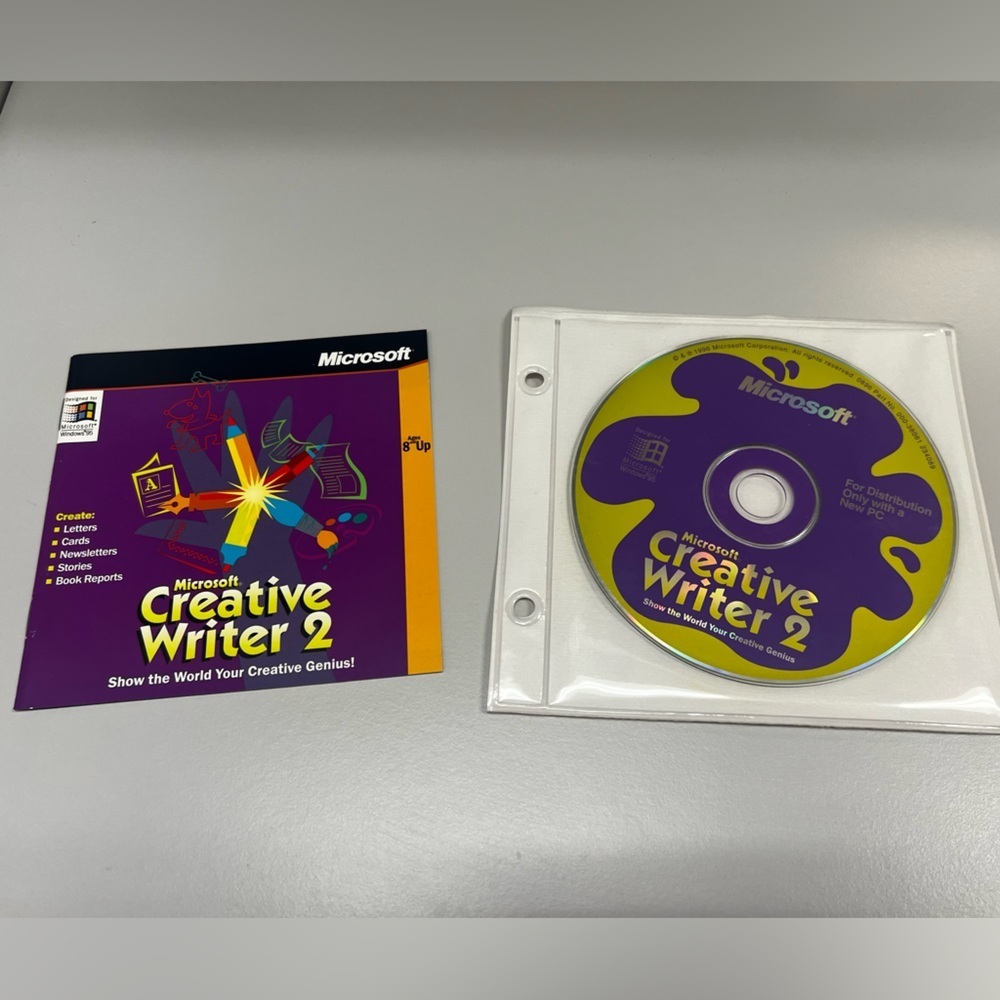 1996 Creative Writer 2 CD Microsoft for PC Designed for Windows 95